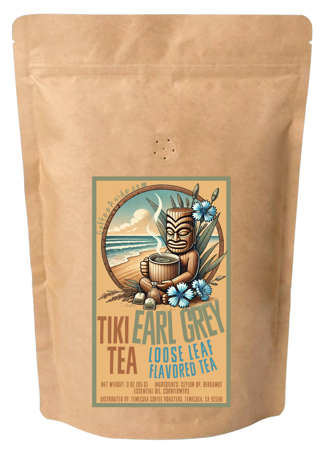 Tiki Tea: EARL GREY TEA; 3oz; Loose Leaf; [FREE SHIPPING]