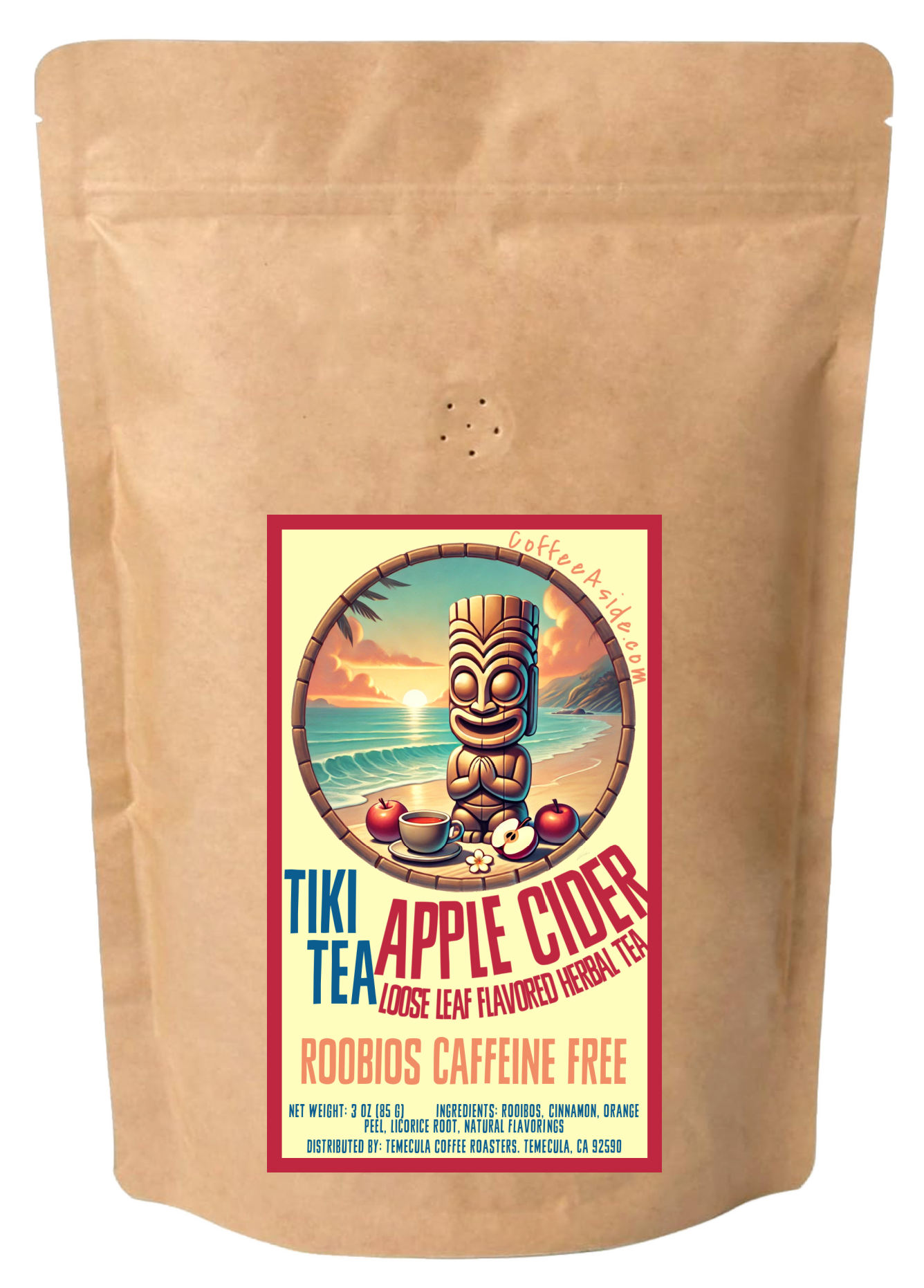 Tiki Tea: APPLE CIDER TEA (Caffeine Free); 3oz; Loose Leaf; [FREE SHIPPING]